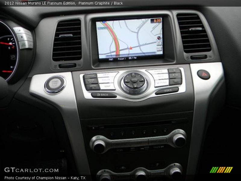 Navigation of 2012 Murano LE Platinum Edition