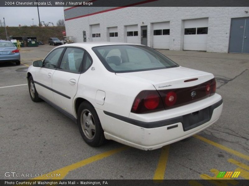 White / Neutral Beige 2004 Chevrolet Impala LS