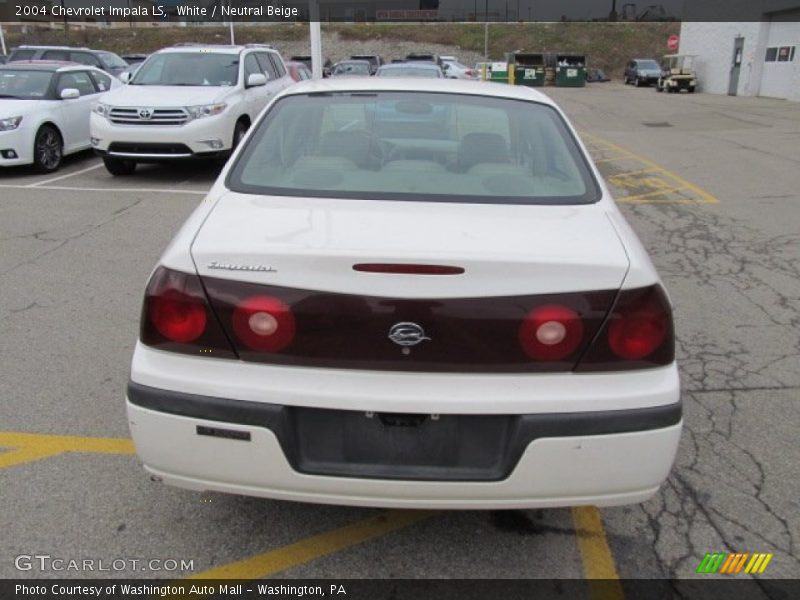 White / Neutral Beige 2004 Chevrolet Impala LS