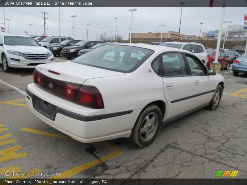 White / Neutral Beige 2004 Chevrolet Impala LS