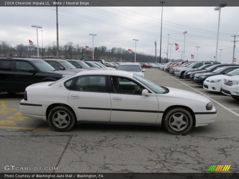 White / Neutral Beige 2004 Chevrolet Impala LS