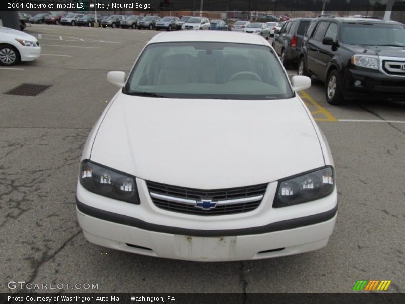 White / Neutral Beige 2004 Chevrolet Impala LS