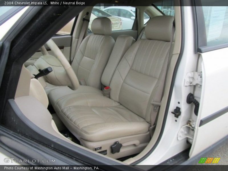 White / Neutral Beige 2004 Chevrolet Impala LS