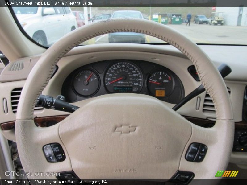 White / Neutral Beige 2004 Chevrolet Impala LS