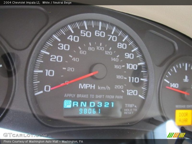 White / Neutral Beige 2004 Chevrolet Impala LS