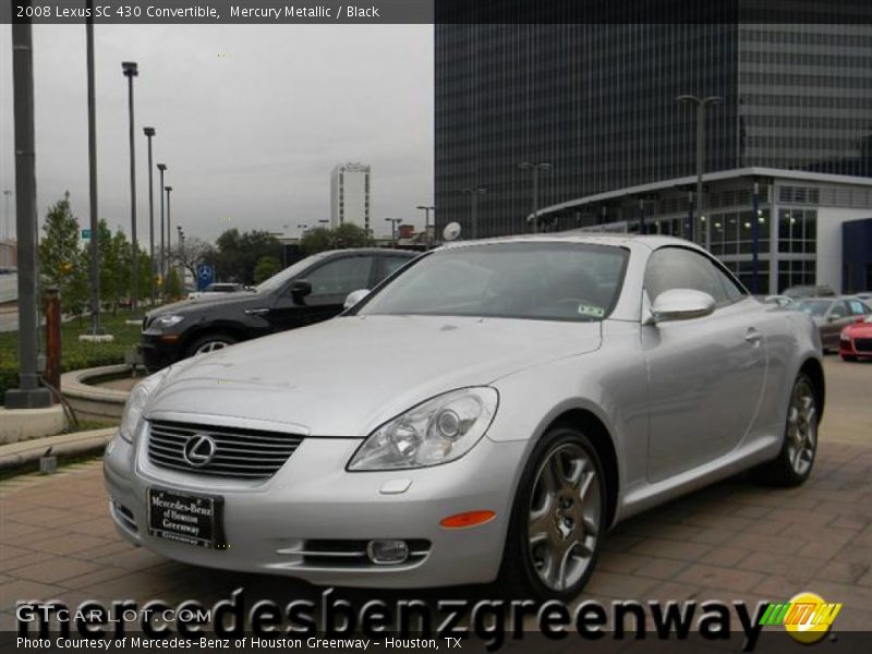 Mercury Metallic / Black 2008 Lexus SC 430 Convertible