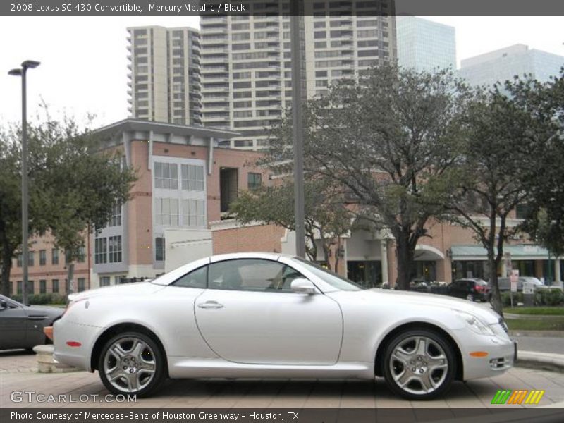 Mercury Metallic / Black 2008 Lexus SC 430 Convertible