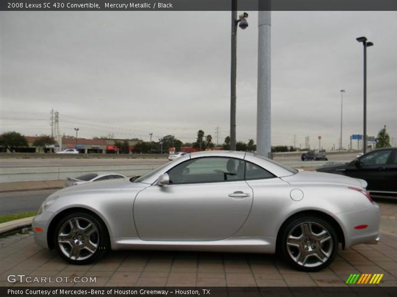 Mercury Metallic / Black 2008 Lexus SC 430 Convertible