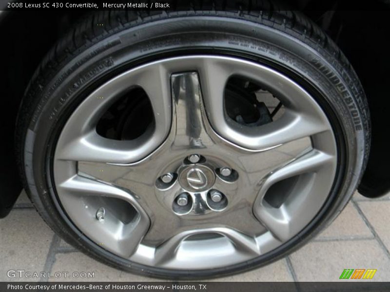 Mercury Metallic / Black 2008 Lexus SC 430 Convertible