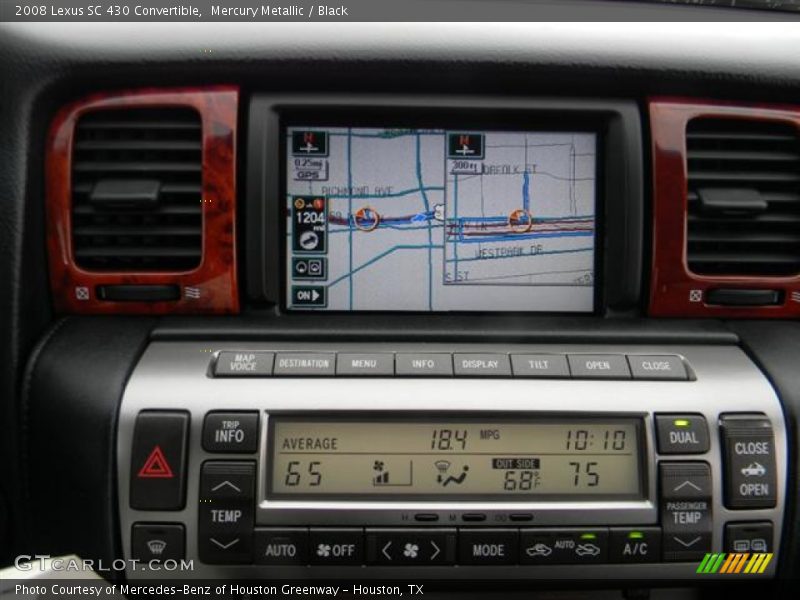Mercury Metallic / Black 2008 Lexus SC 430 Convertible