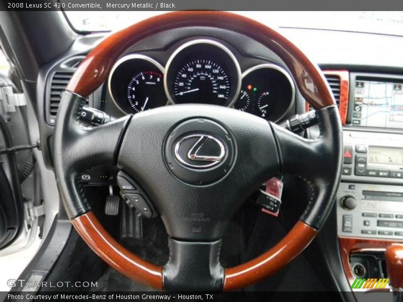 Mercury Metallic / Black 2008 Lexus SC 430 Convertible