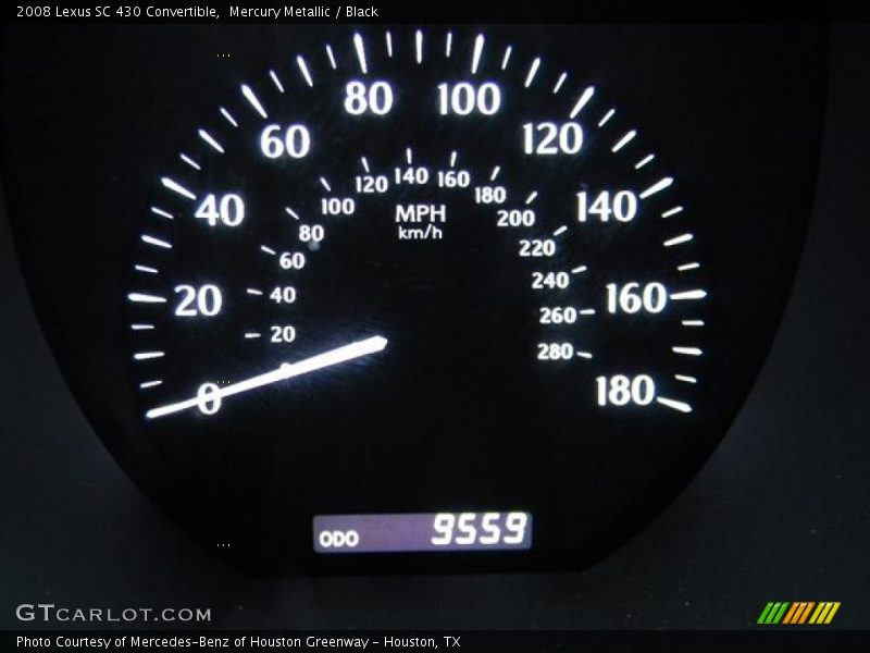 Mercury Metallic / Black 2008 Lexus SC 430 Convertible