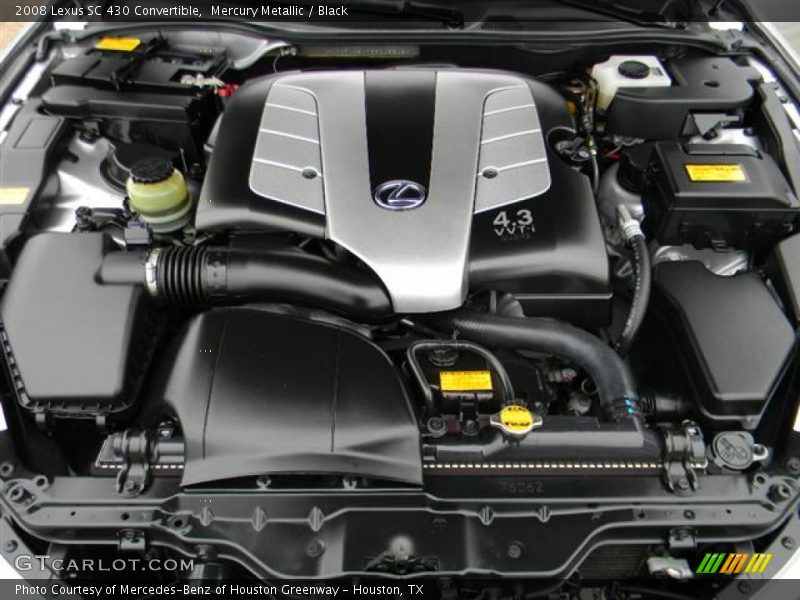 Mercury Metallic / Black 2008 Lexus SC 430 Convertible