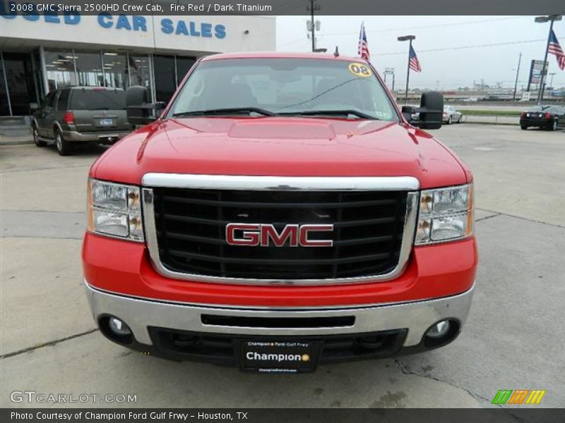 Fire Red / Dark Titanium 2008 GMC Sierra 2500HD Crew Cab