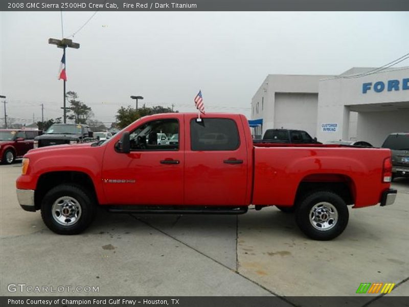 Fire Red / Dark Titanium 2008 GMC Sierra 2500HD Crew Cab