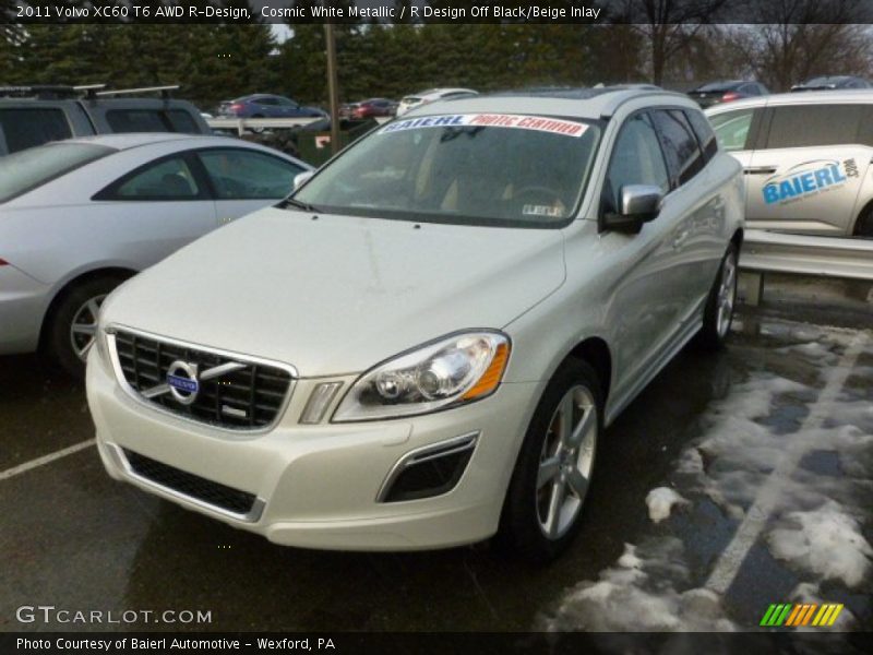 Cosmic White Metallic / R Design Off Black/Beige Inlay 2011 Volvo XC60 T6 AWD R-Design