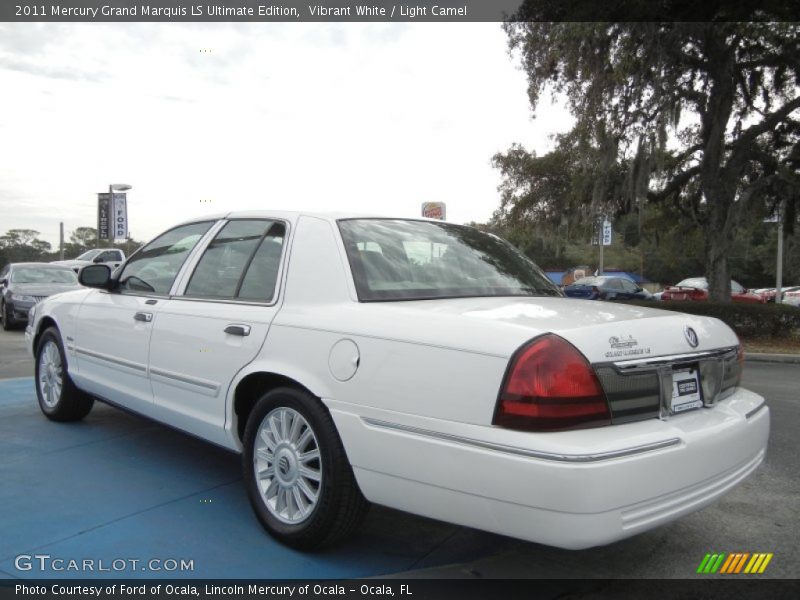Vibrant White / Light Camel 2011 Mercury Grand Marquis LS Ultimate Edition
