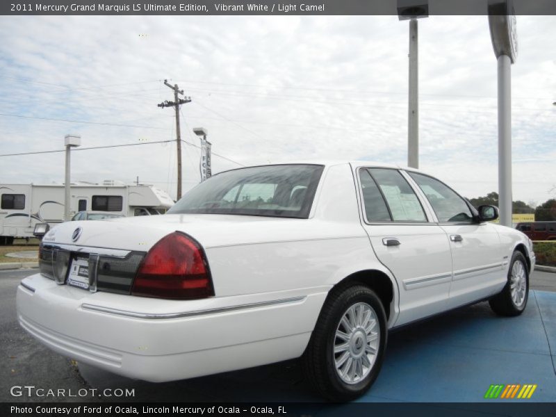 Vibrant White / Light Camel 2011 Mercury Grand Marquis LS Ultimate Edition