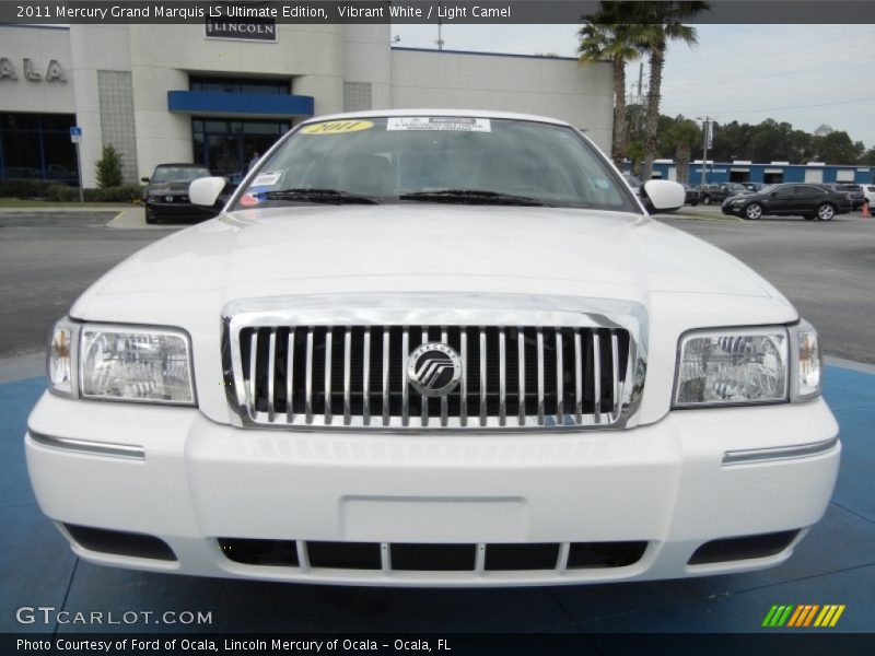 Vibrant White / Light Camel 2011 Mercury Grand Marquis LS Ultimate Edition