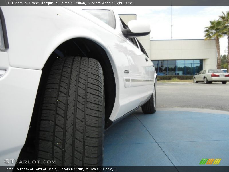 Vibrant White / Light Camel 2011 Mercury Grand Marquis LS Ultimate Edition