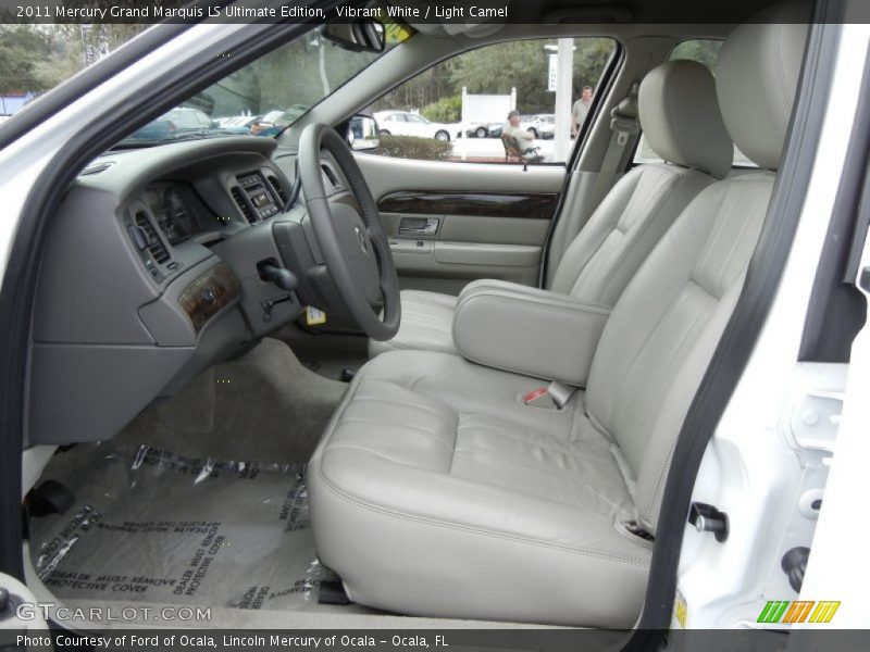 Vibrant White / Light Camel 2011 Mercury Grand Marquis LS Ultimate Edition