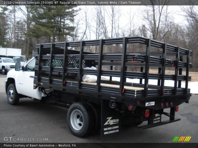 Summit White / Dark Titanium 2012 Chevrolet Silverado 3500HD WT Regular Cab Stake Truck