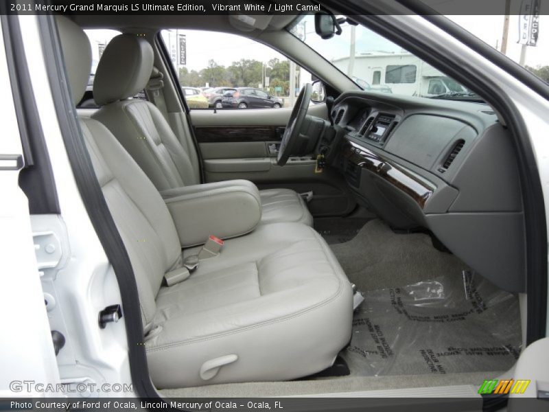 Vibrant White / Light Camel 2011 Mercury Grand Marquis LS Ultimate Edition
