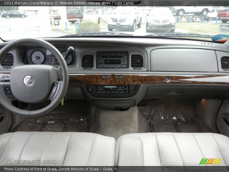 Vibrant White / Light Camel 2011 Mercury Grand Marquis LS Ultimate Edition