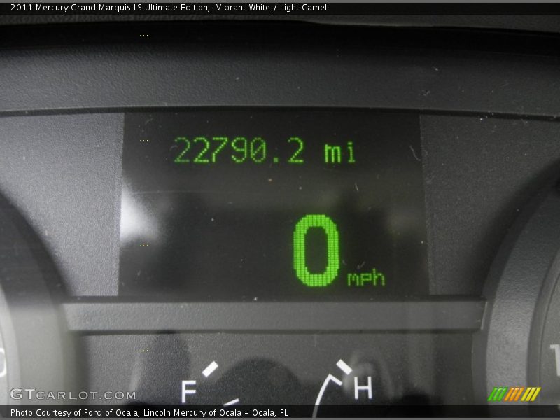 Vibrant White / Light Camel 2011 Mercury Grand Marquis LS Ultimate Edition