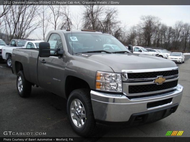 Graystone Metallic / Ebony 2012 Chevrolet Silverado 3500HD LT Regular Cab 4x4