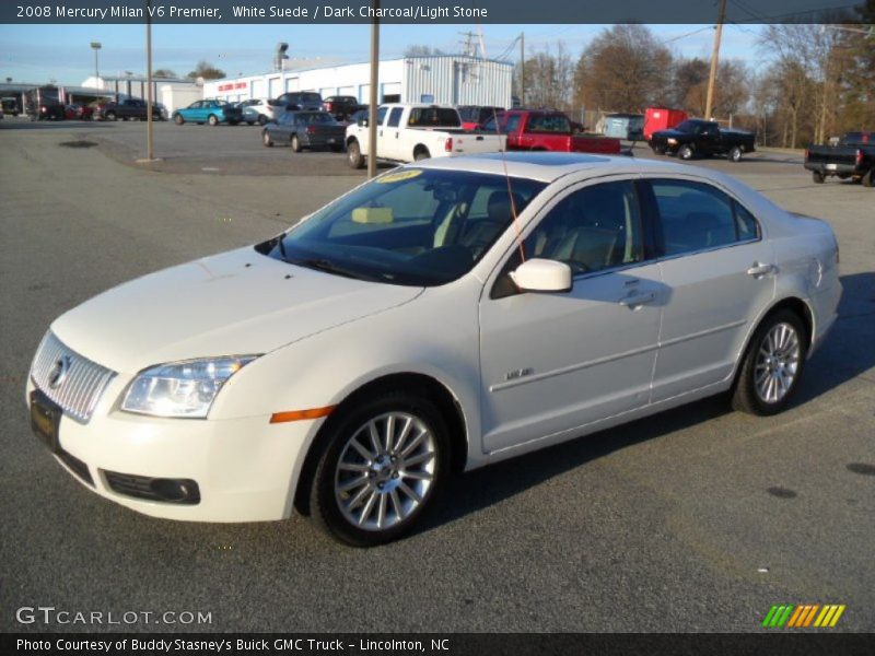 White Suede / Dark Charcoal/Light Stone 2008 Mercury Milan V6 Premier