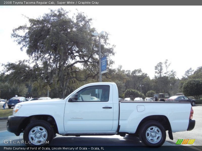 Super White / Graphite Gray 2008 Toyota Tacoma Regular Cab