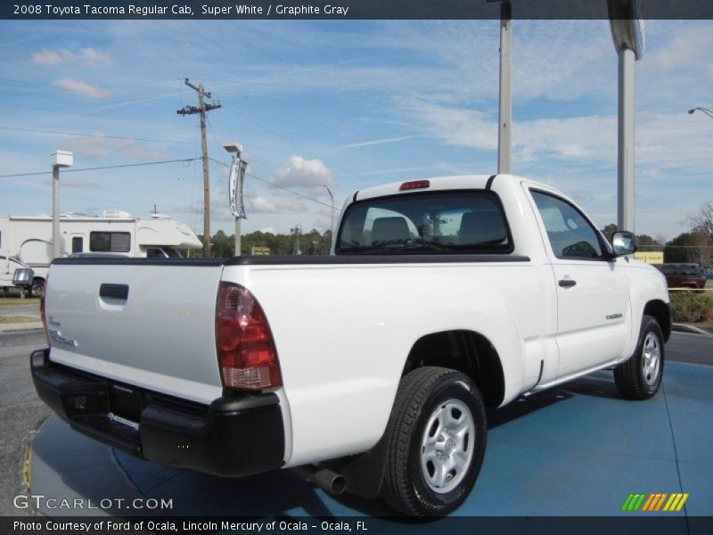 Super White / Graphite Gray 2008 Toyota Tacoma Regular Cab