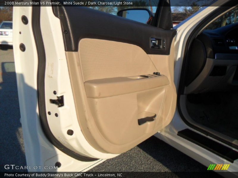White Suede / Dark Charcoal/Light Stone 2008 Mercury Milan V6 Premier