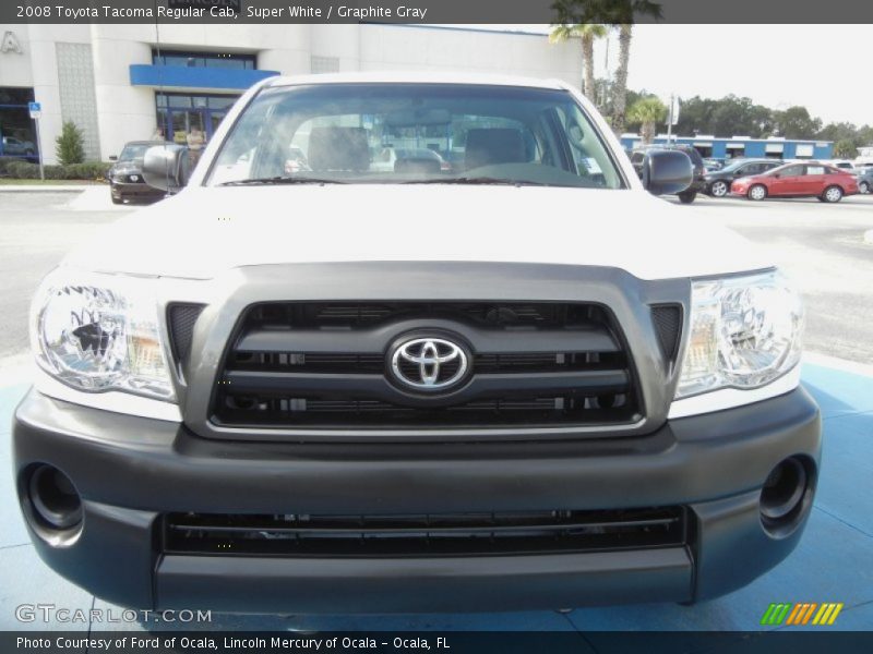 Super White / Graphite Gray 2008 Toyota Tacoma Regular Cab