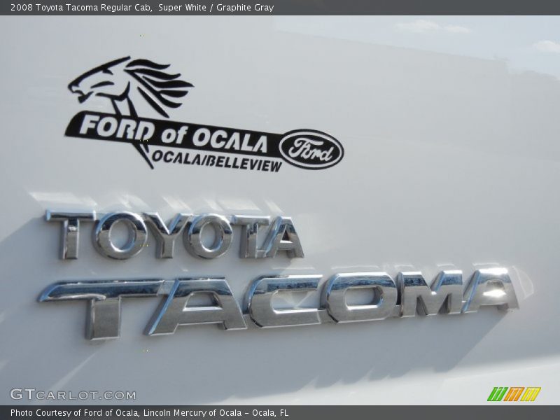 Super White / Graphite Gray 2008 Toyota Tacoma Regular Cab