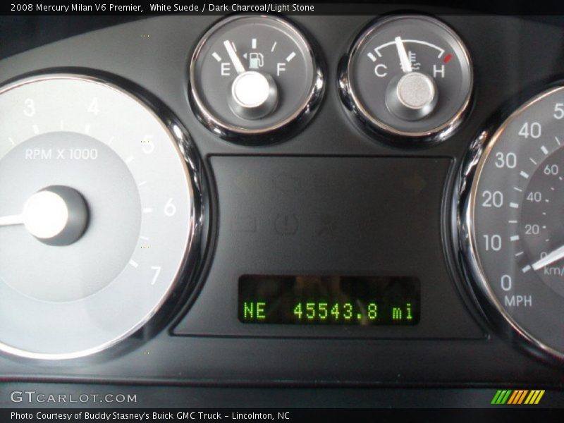 White Suede / Dark Charcoal/Light Stone 2008 Mercury Milan V6 Premier