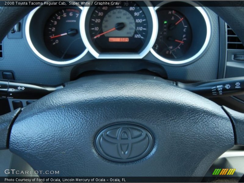 Super White / Graphite Gray 2008 Toyota Tacoma Regular Cab