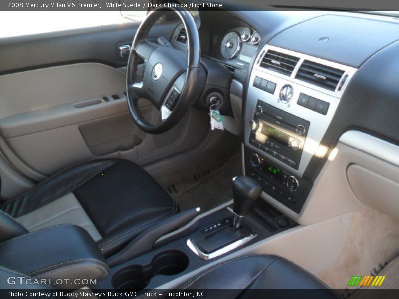 White Suede / Dark Charcoal/Light Stone 2008 Mercury Milan V6 Premier