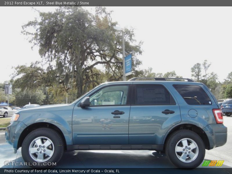 Steel Blue Metallic / Stone 2012 Ford Escape XLT