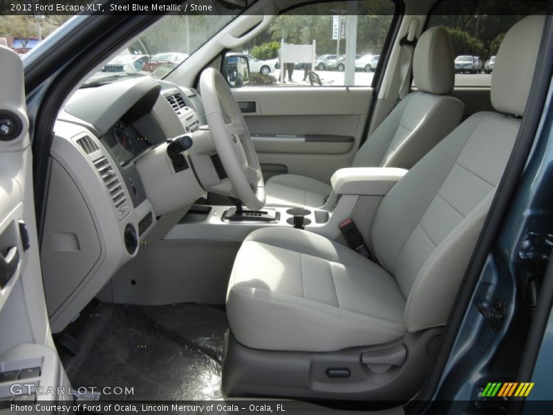 Steel Blue Metallic / Stone 2012 Ford Escape XLT