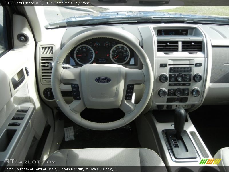Blue Flame Metallic / Stone 2012 Ford Escape XLT