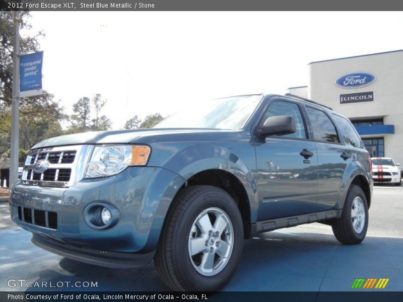 Steel Blue Metallic / Stone 2012 Ford Escape XLT