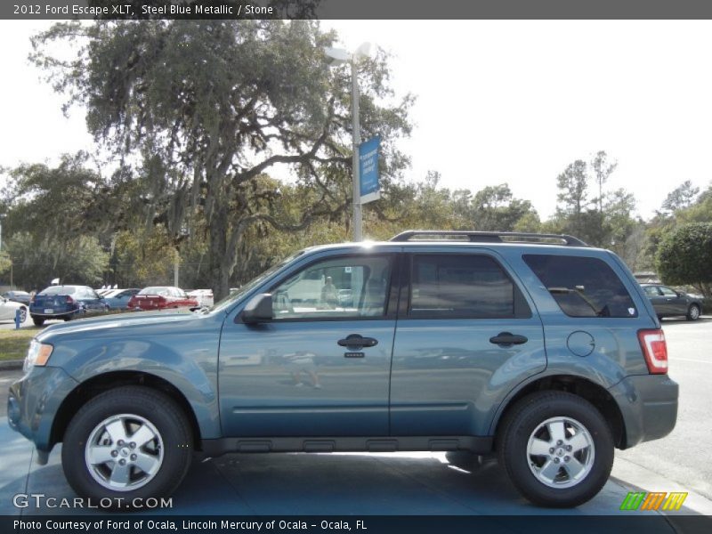 Steel Blue Metallic / Stone 2012 Ford Escape XLT