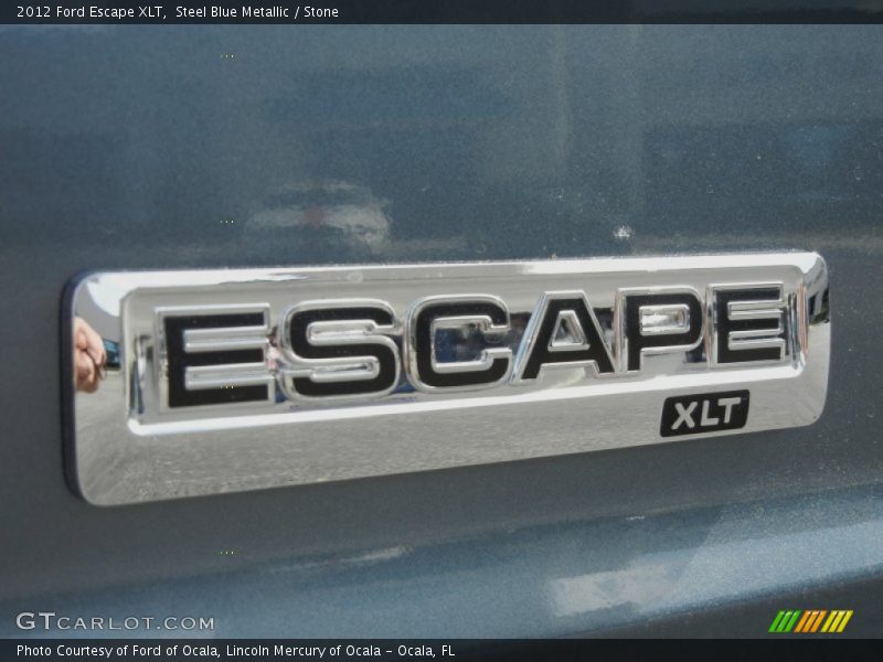 Steel Blue Metallic / Stone 2012 Ford Escape XLT
