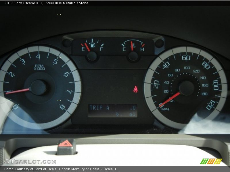 Steel Blue Metallic / Stone 2012 Ford Escape XLT