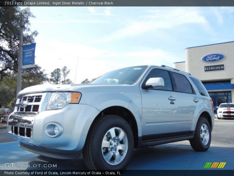 Ingot Silver Metallic / Charcoal Black 2012 Ford Escape Limited