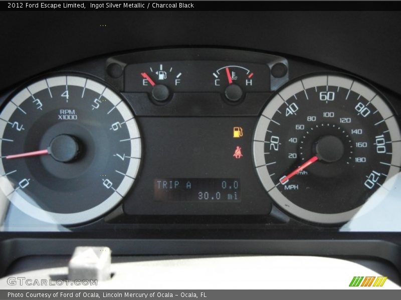 Ingot Silver Metallic / Charcoal Black 2012 Ford Escape Limited