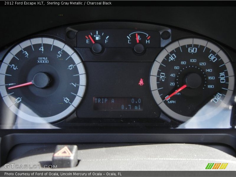 Sterling Gray Metallic / Charcoal Black 2012 Ford Escape XLT