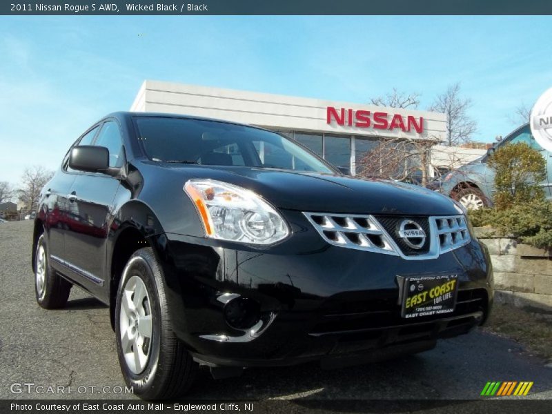 Wicked Black / Black 2011 Nissan Rogue S AWD